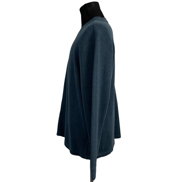 Columbia | Men's Blue Ribbed Crew Neck Sweater 2XL - Picture 3 of 6